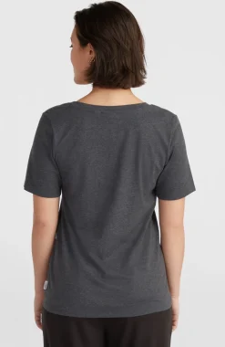 Essentials T-shirt Met V-hals | Black Out