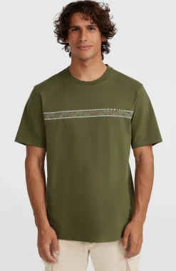 Ikat Stripe T-shirt | Forest Night