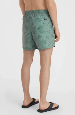Mix And Match Cali Print 15'' Zwembroek | Green Vintage Surfer