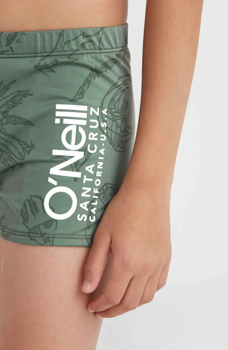 Mix And Match Crazy 8" Zwemboxer | Green Vintage Surfer