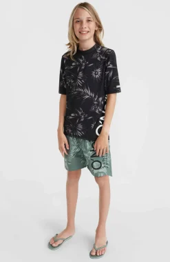 Mix And Match Crazy Shirt Met Korte Mouwen | Black Tonal Tropican