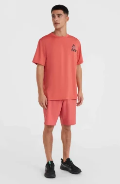 O'Neill Hybrid Logo Polygiene T-shirt | Red Orcher