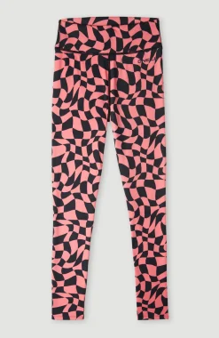 Outdoor Active High-Waist Legging | Pink Checkboard