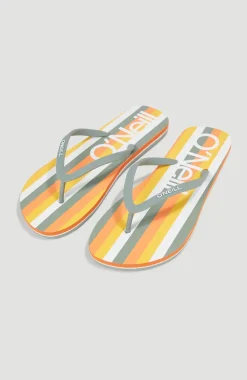 Profile Graphic Slippers | Orange Multistripe