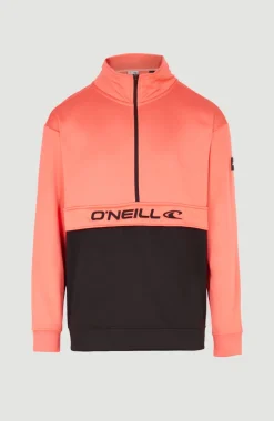 Rutile Solid Half Zip Anorak | Georgia Peach
