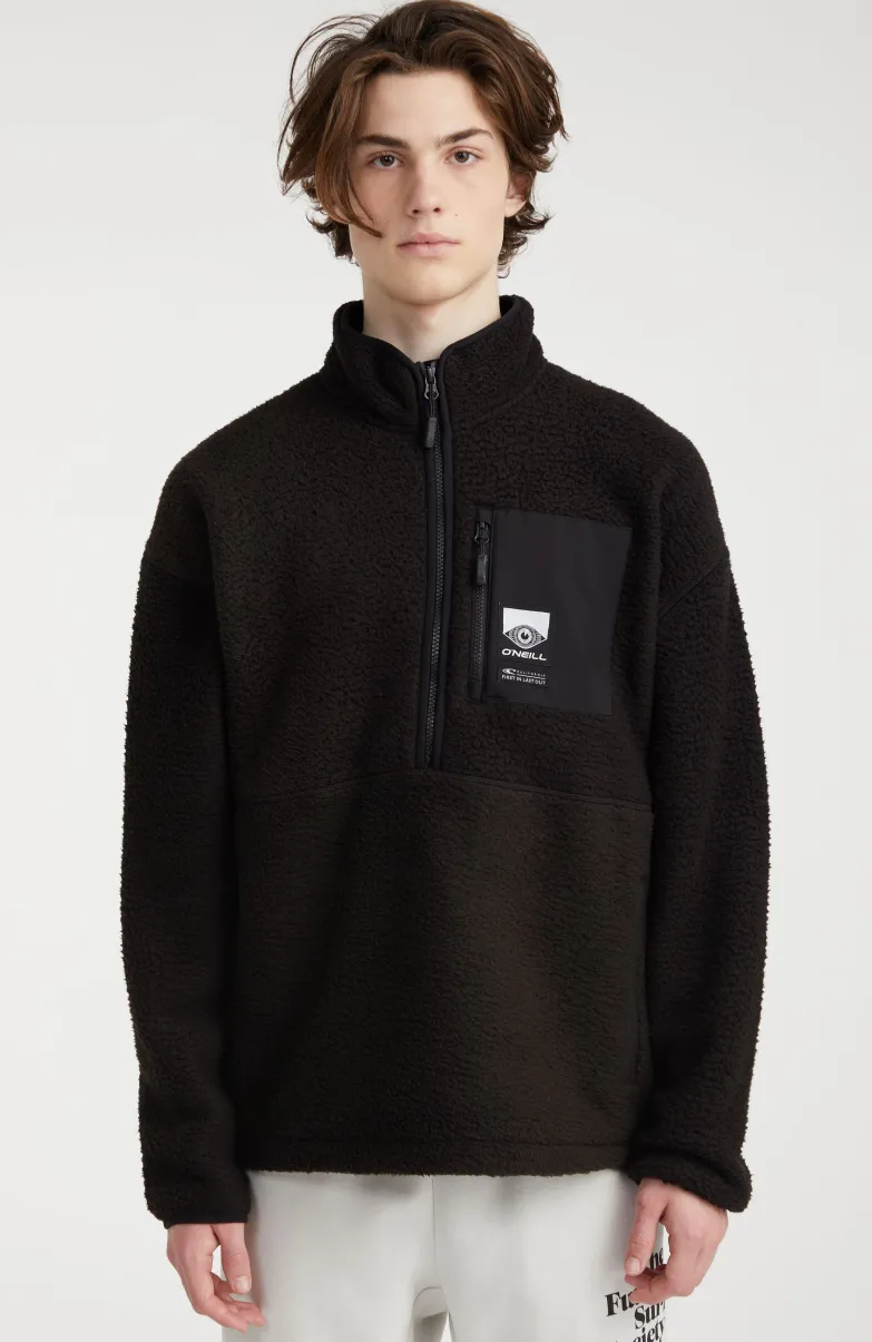 Trui Surf Heroes Fleece Met Halve Rits | Black Out
