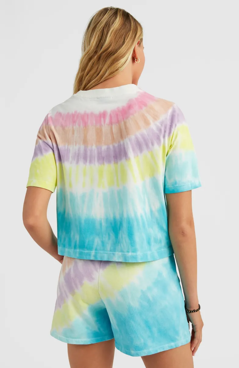 Women Of The Wave Cropped T-shirt | Blue Tie Dye
