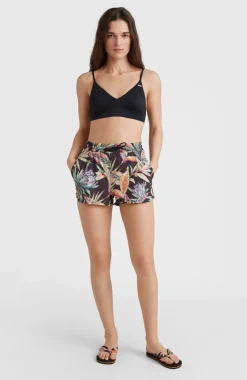 Zwemshort Anglet | Black Tropical Flower