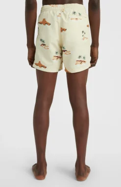 Zwemshort Cali Print 15'' | Beige Lost Island