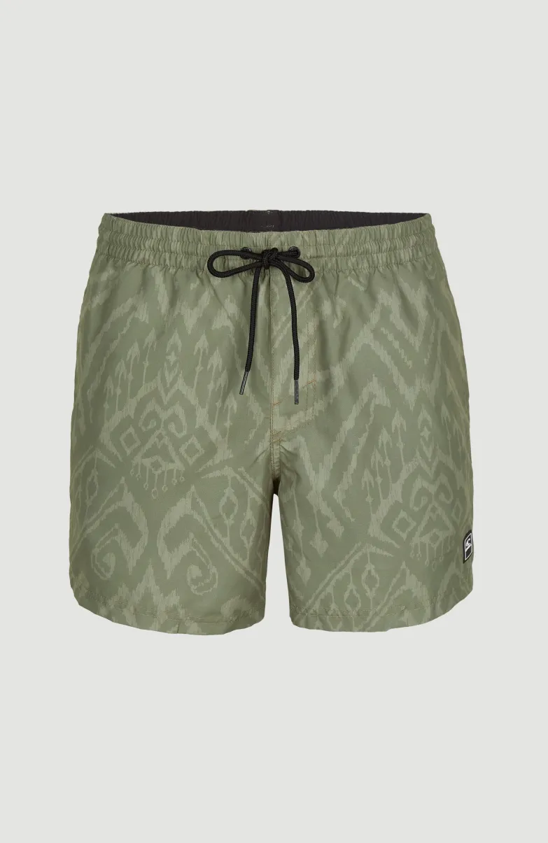Zwemshort Cali Print 15'' | Deep Lichen Magic Carpet